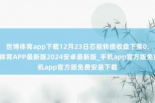 世博体育app下载12月23日芯能转债收盘下落0.89%-世博体育APP最新版2024安卓最新版_手机app官方版免费安装下载